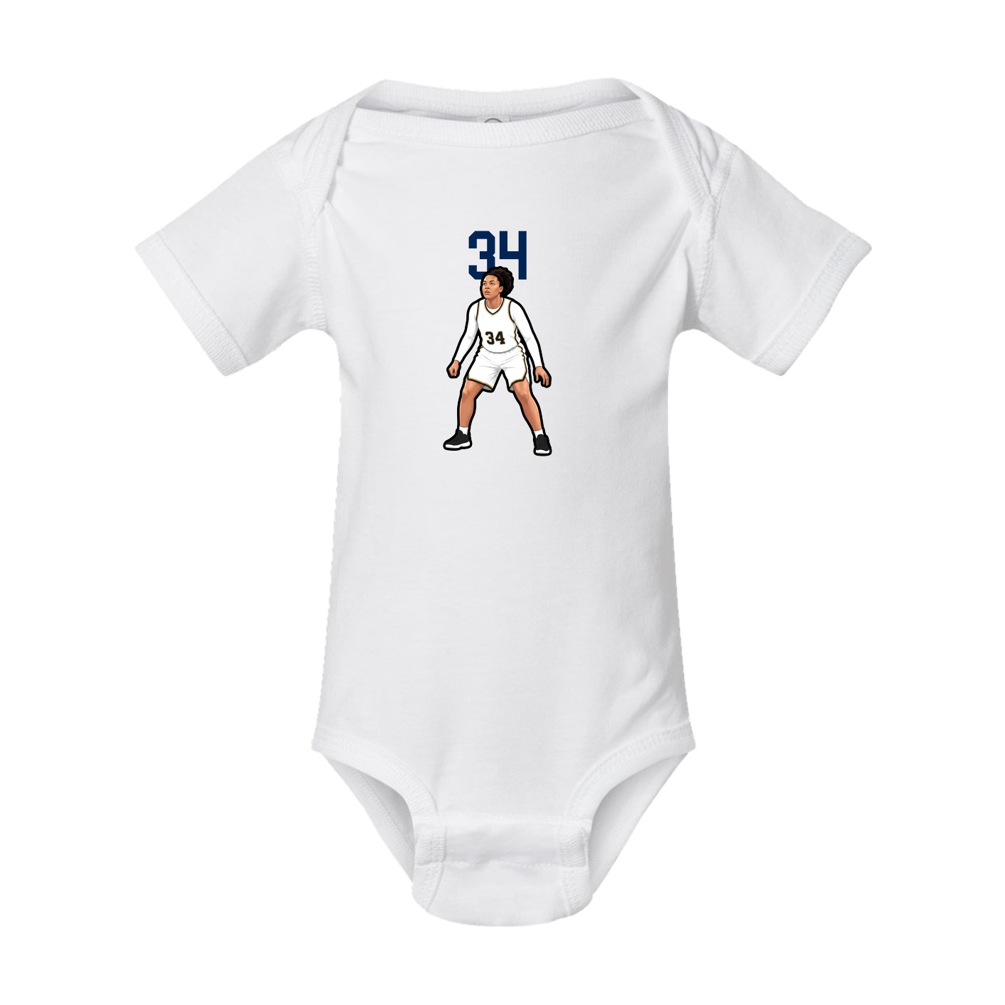 Baby Onesie — Number Top in White