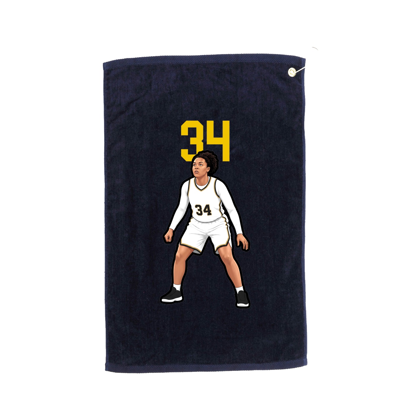 Golf Towel — Number Top in Navy