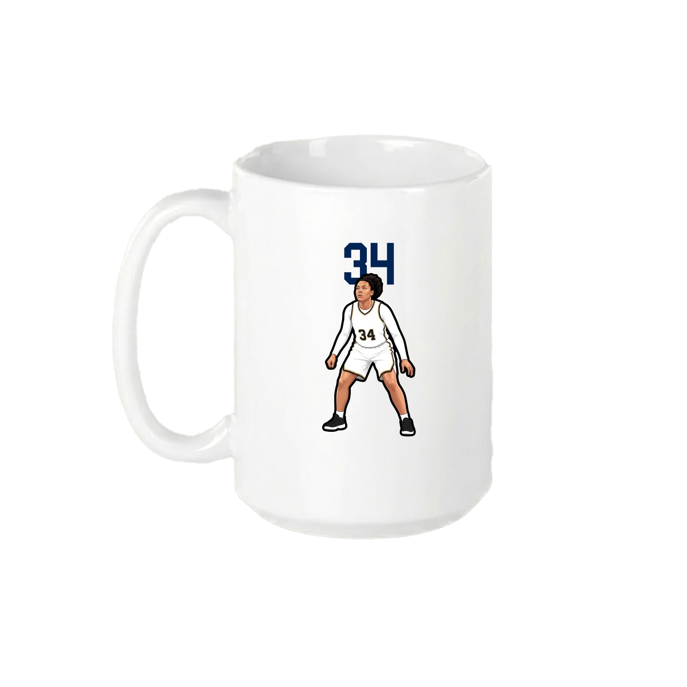 15oz Coffee Mug — Number Top in White