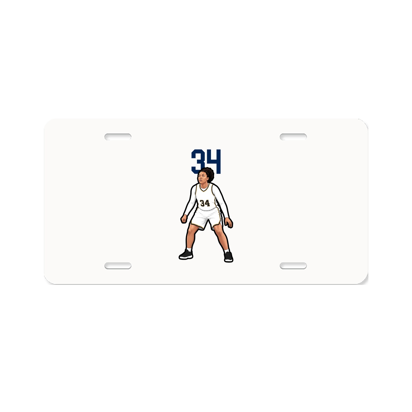 License Plate — Number Top in Classic