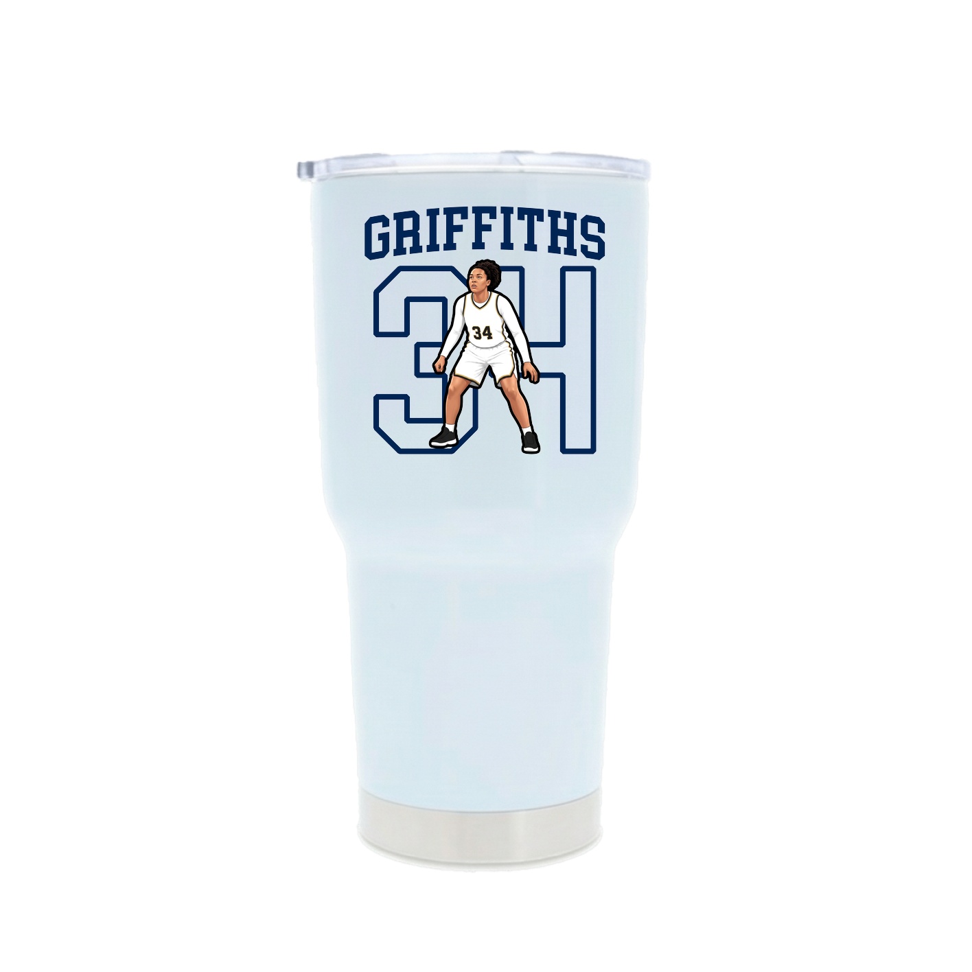 30oz Stainless Steel Tumbler — Shirsey in White