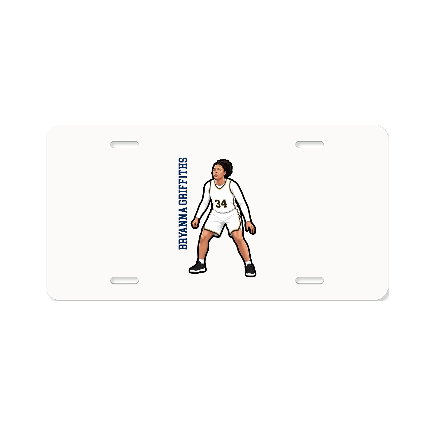 License Plate — Name Vertical in Classic