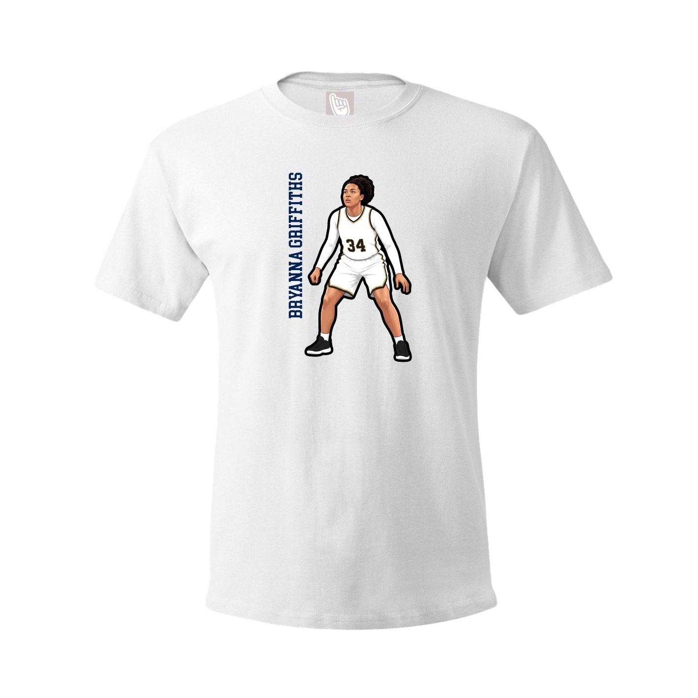 Youth Tee — Name Vertical in White
