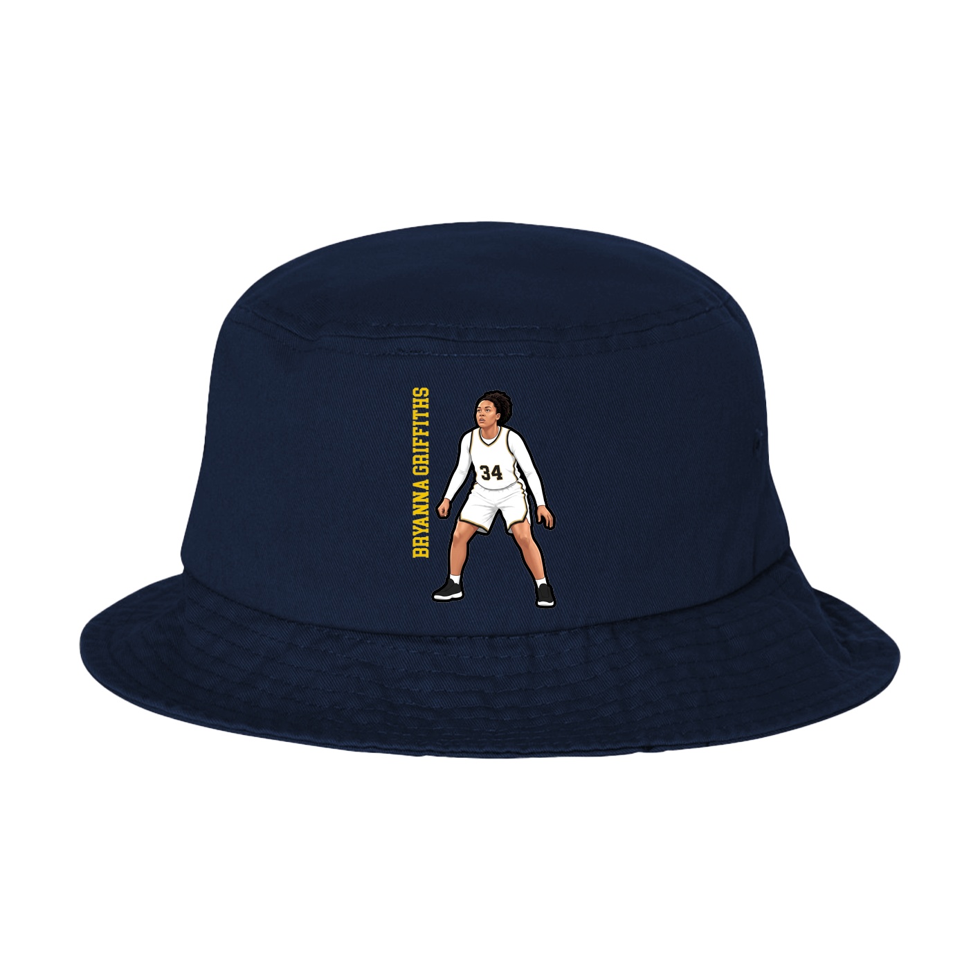Bucket Cap — Name Vertical in Navy