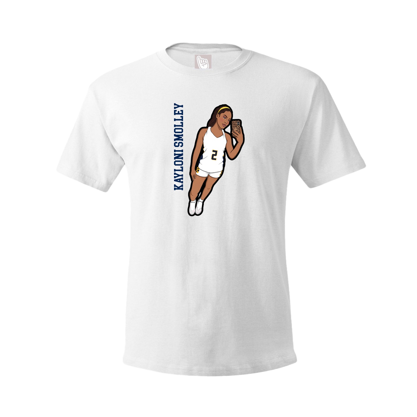 Tee — Name Vertical in White