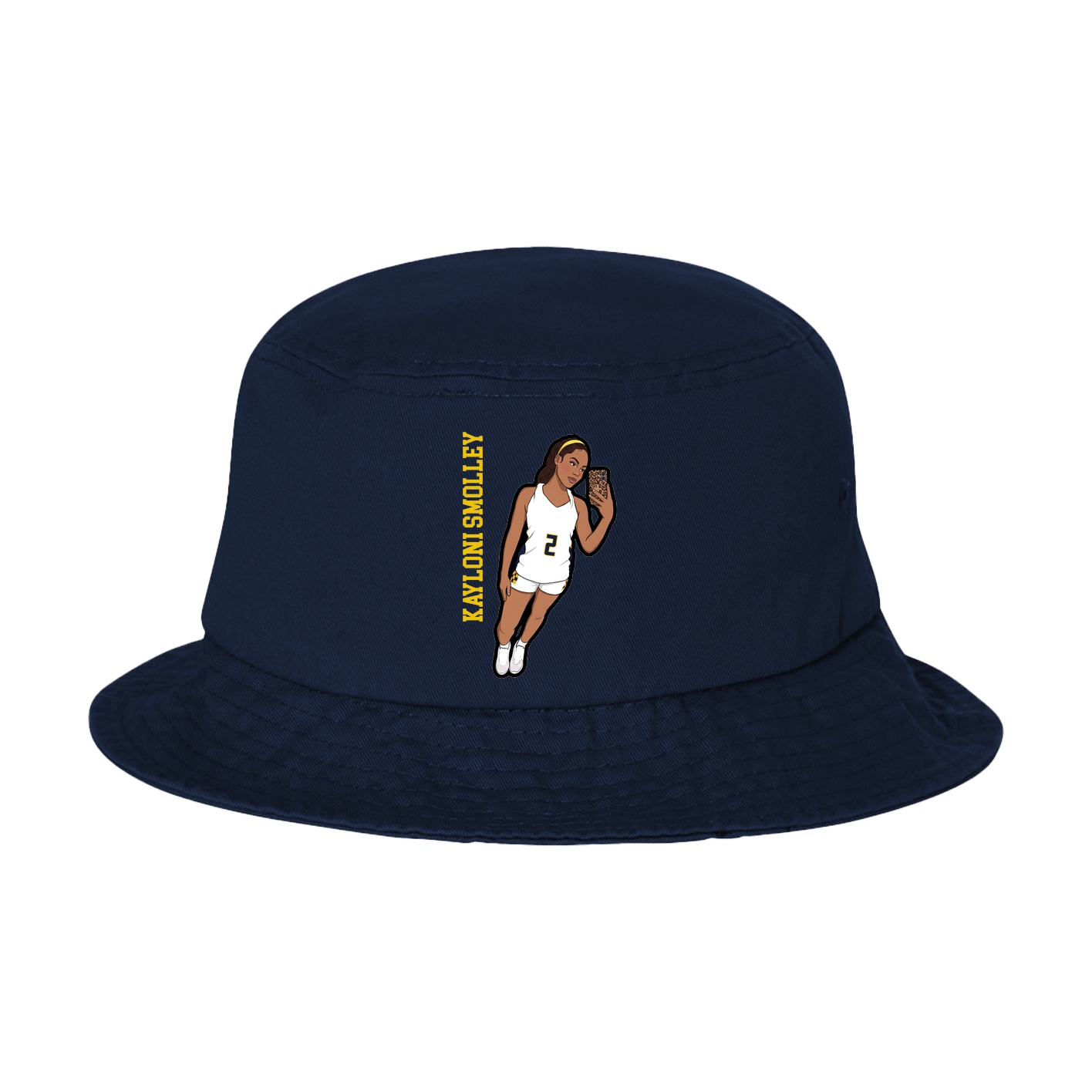 Bucket Cap — Name Vertical in Navy