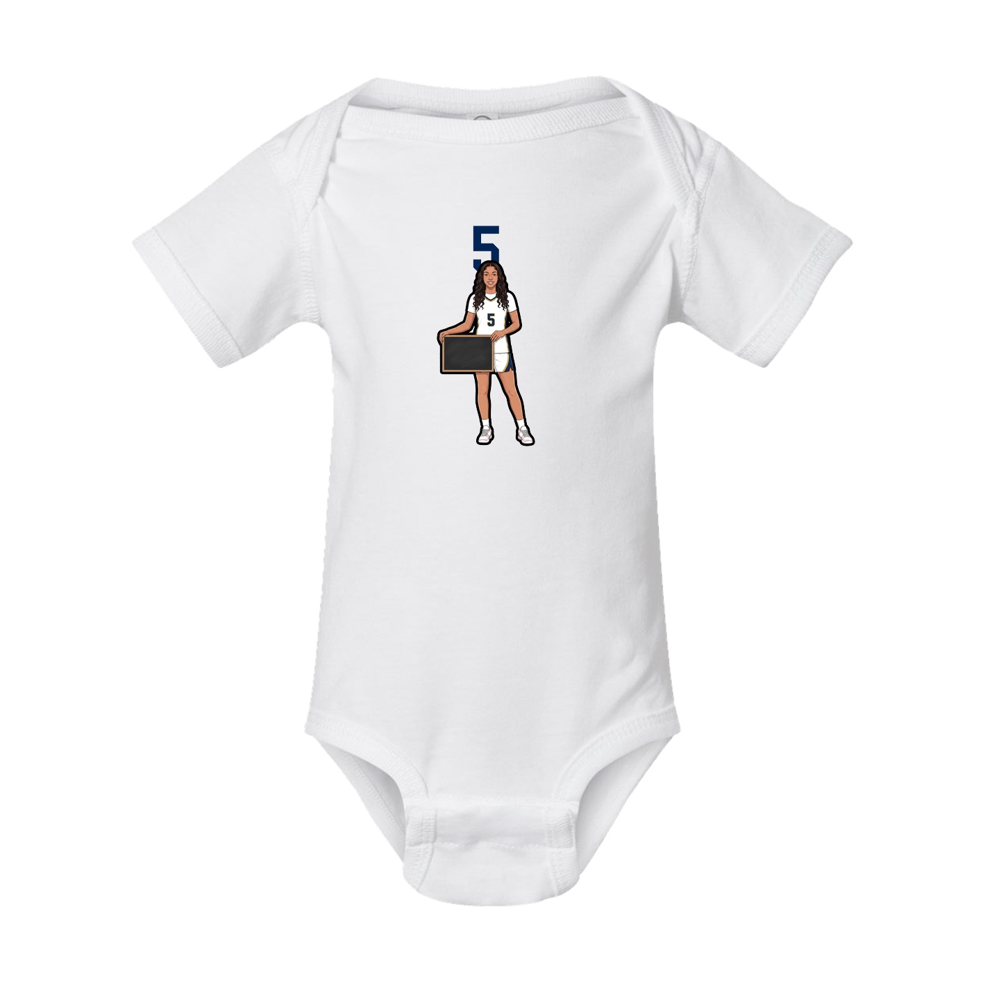 Baby Onesie — Number Top in White
