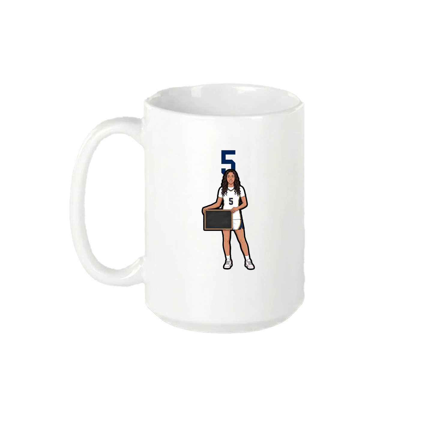 15oz Coffee Mug — Number Top in White