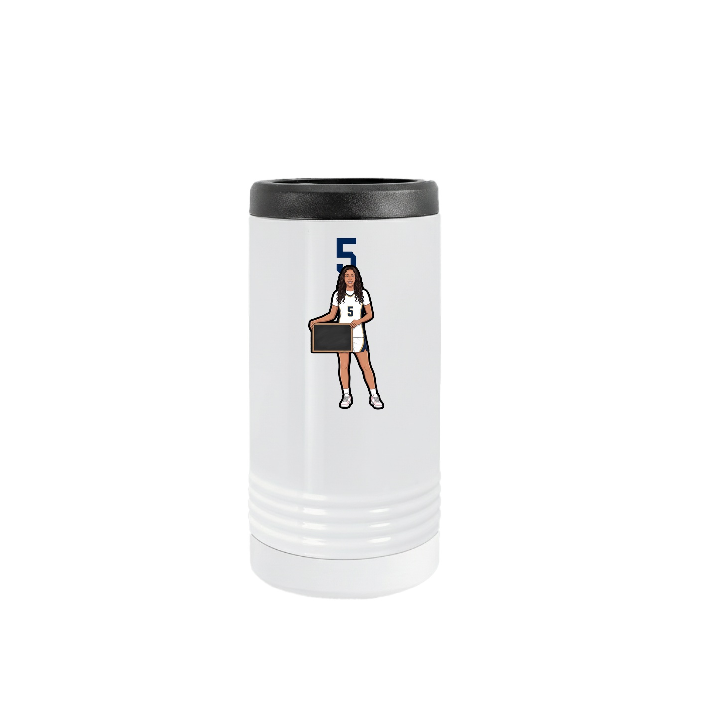 Slim Beverage Holder — Number Top in White