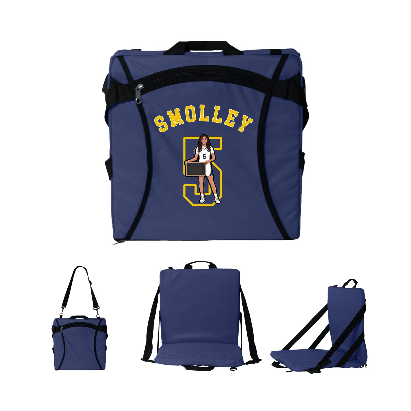Folding Stadium Seat — Shirsey Arch in Navy