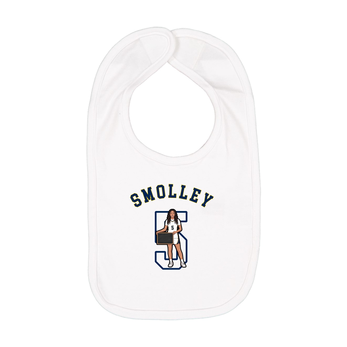Infant Bib — Shirsey Arch in White