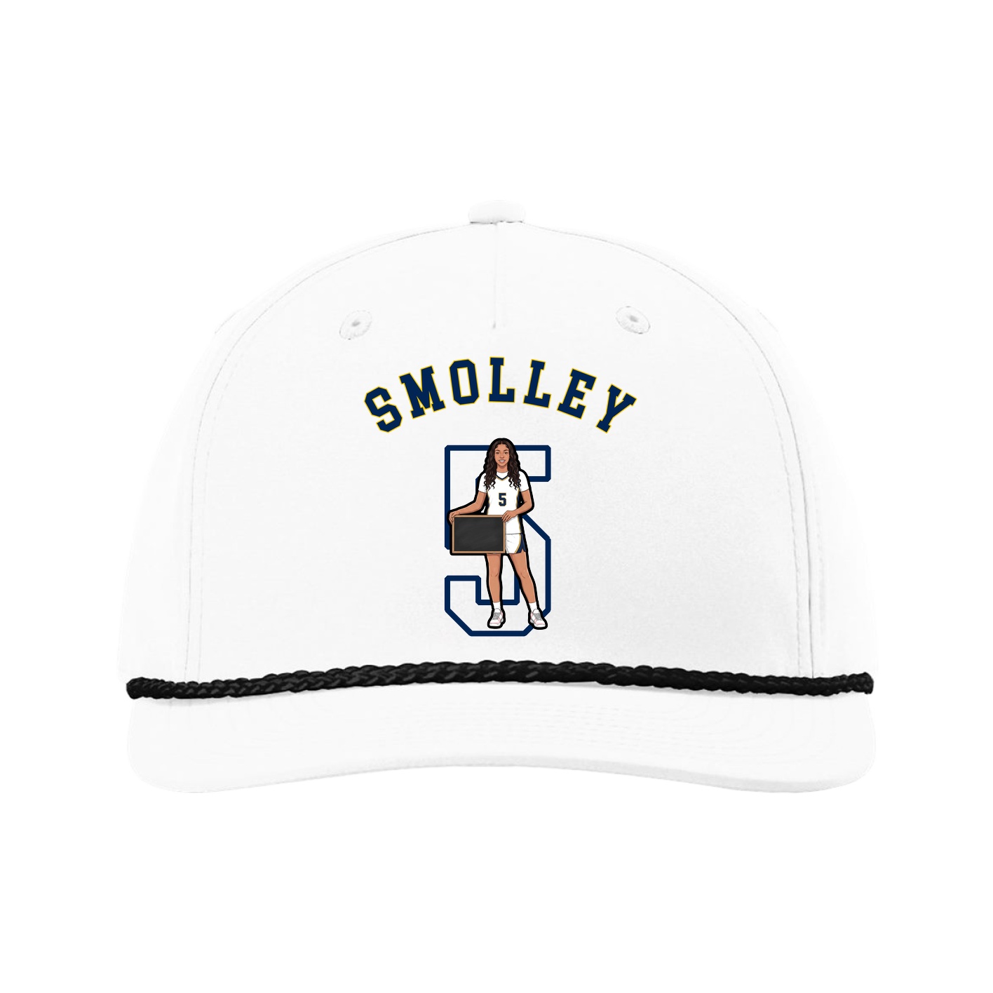 Five-Panel Classic Rope Cap — Shirsey Arch in White