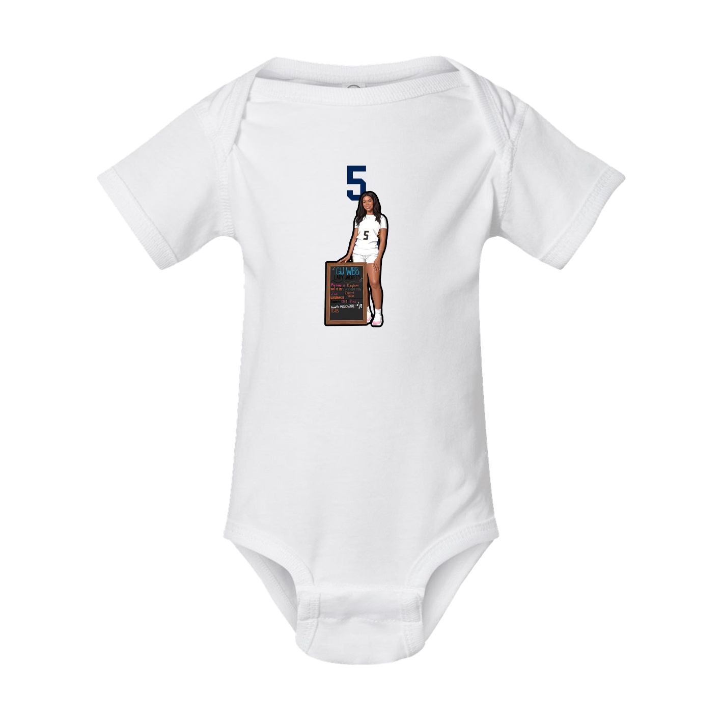 Baby Onesie — Number Top in White