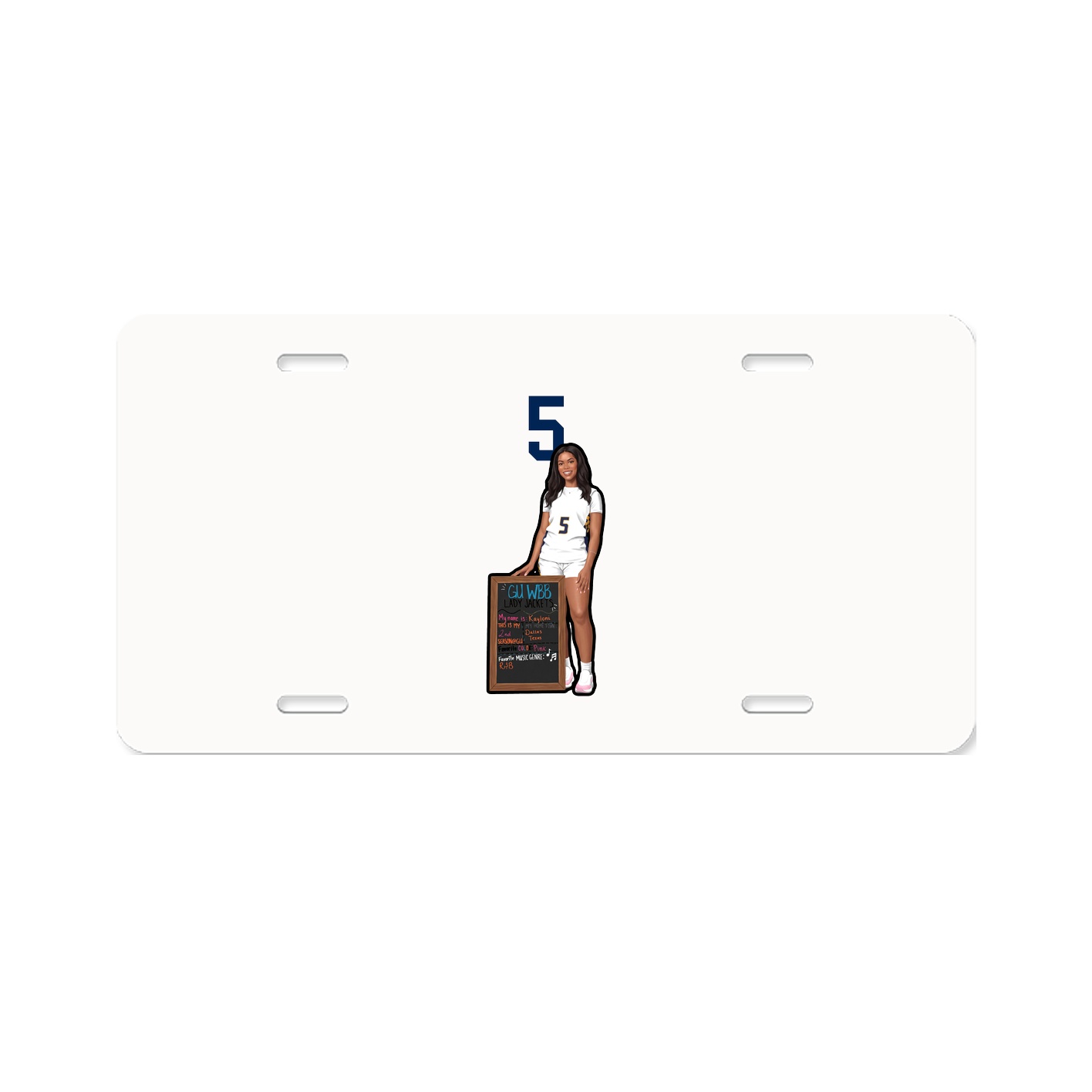 License Plate — Number Top in Classic