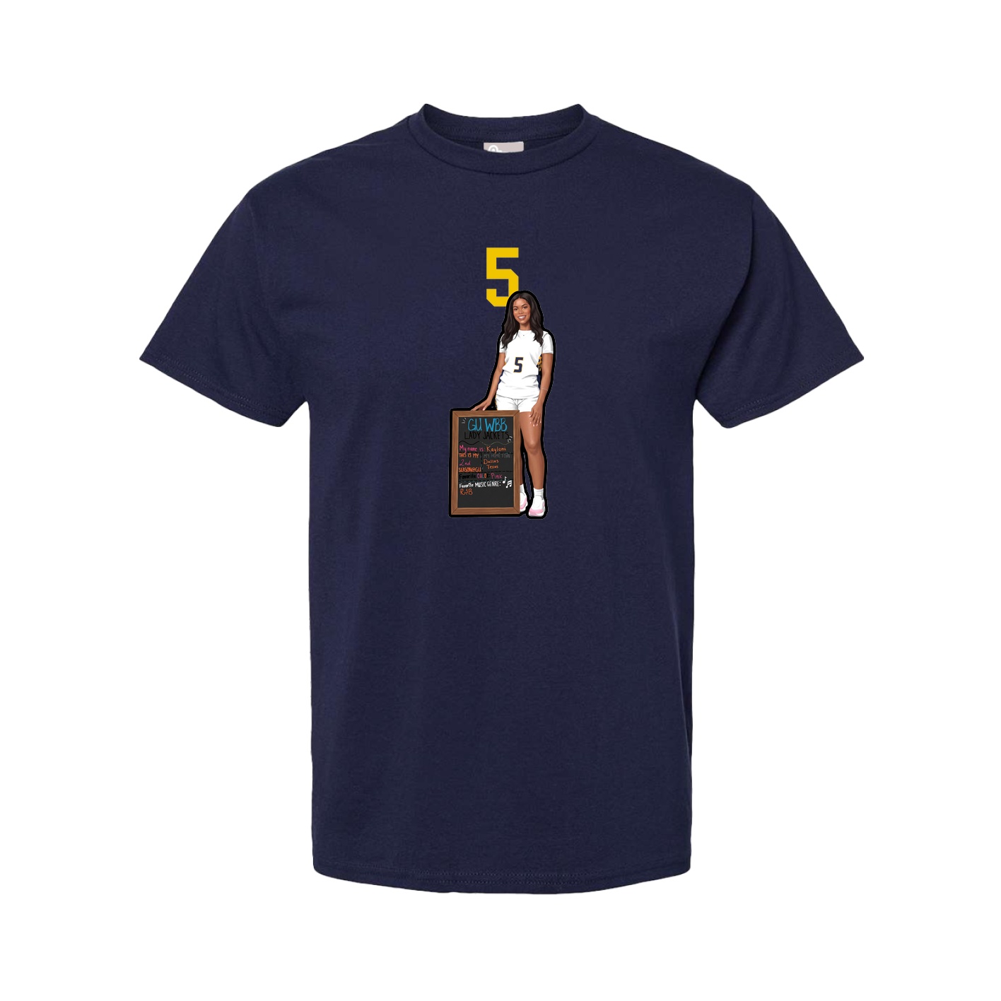 Tee — Number Top in Navy