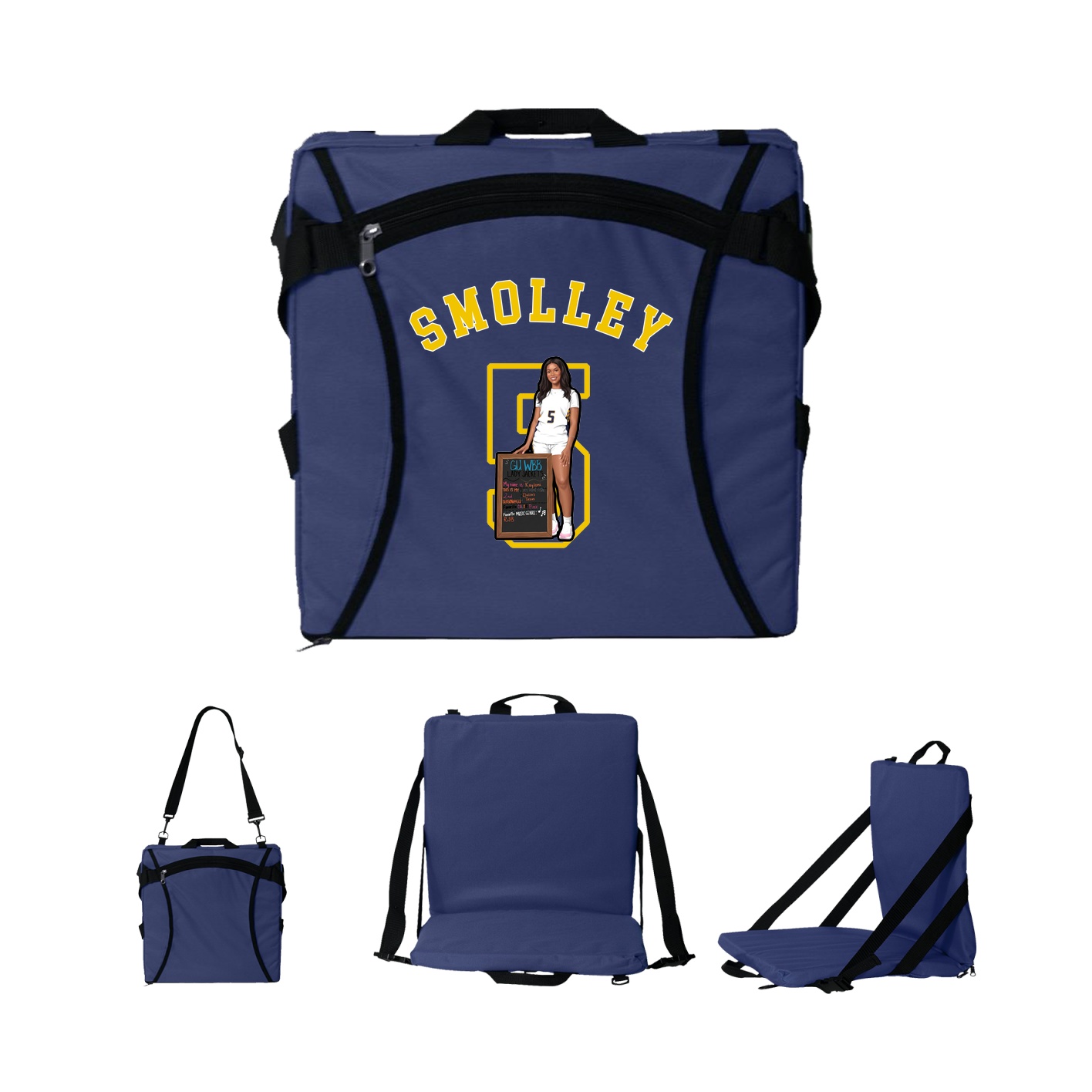 Folding Stadium Seat — Shirsey Arch in Navy