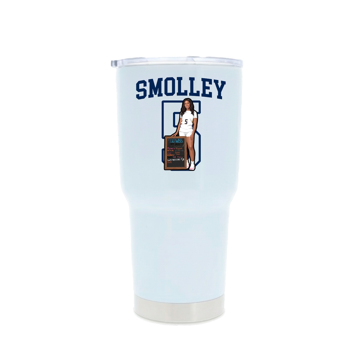 30oz Stainless Steel Tumbler — Shirsey in White