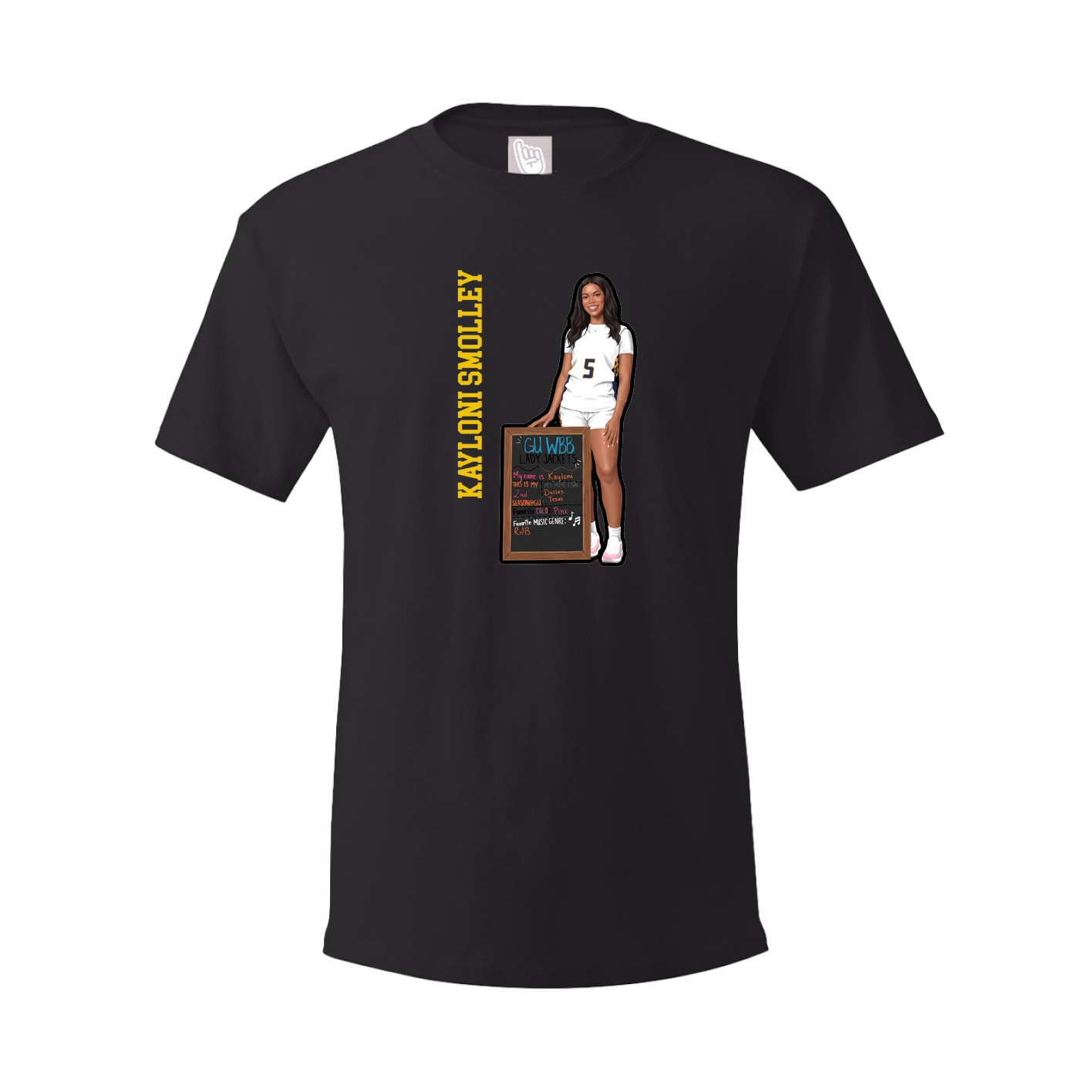 Tee — Name Vertical in Black