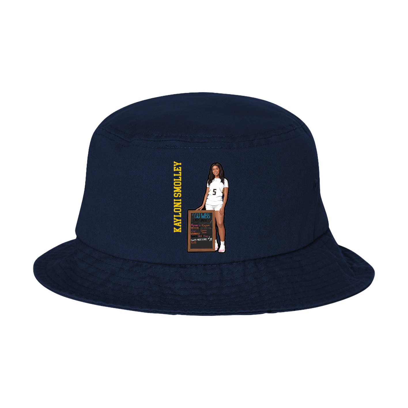 Bucket Cap — Name Vertical in Navy