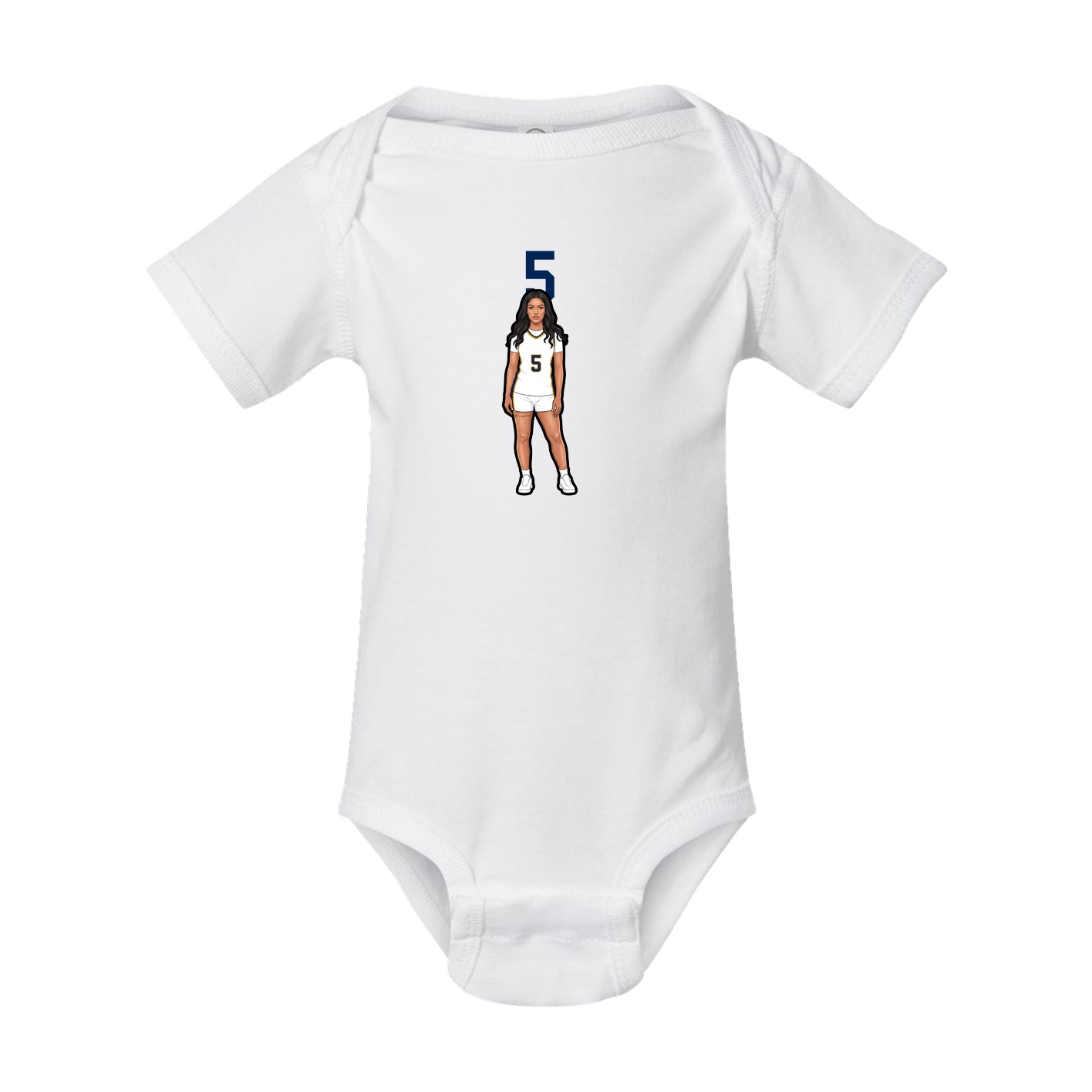 Baby Onesie — Number Top in White