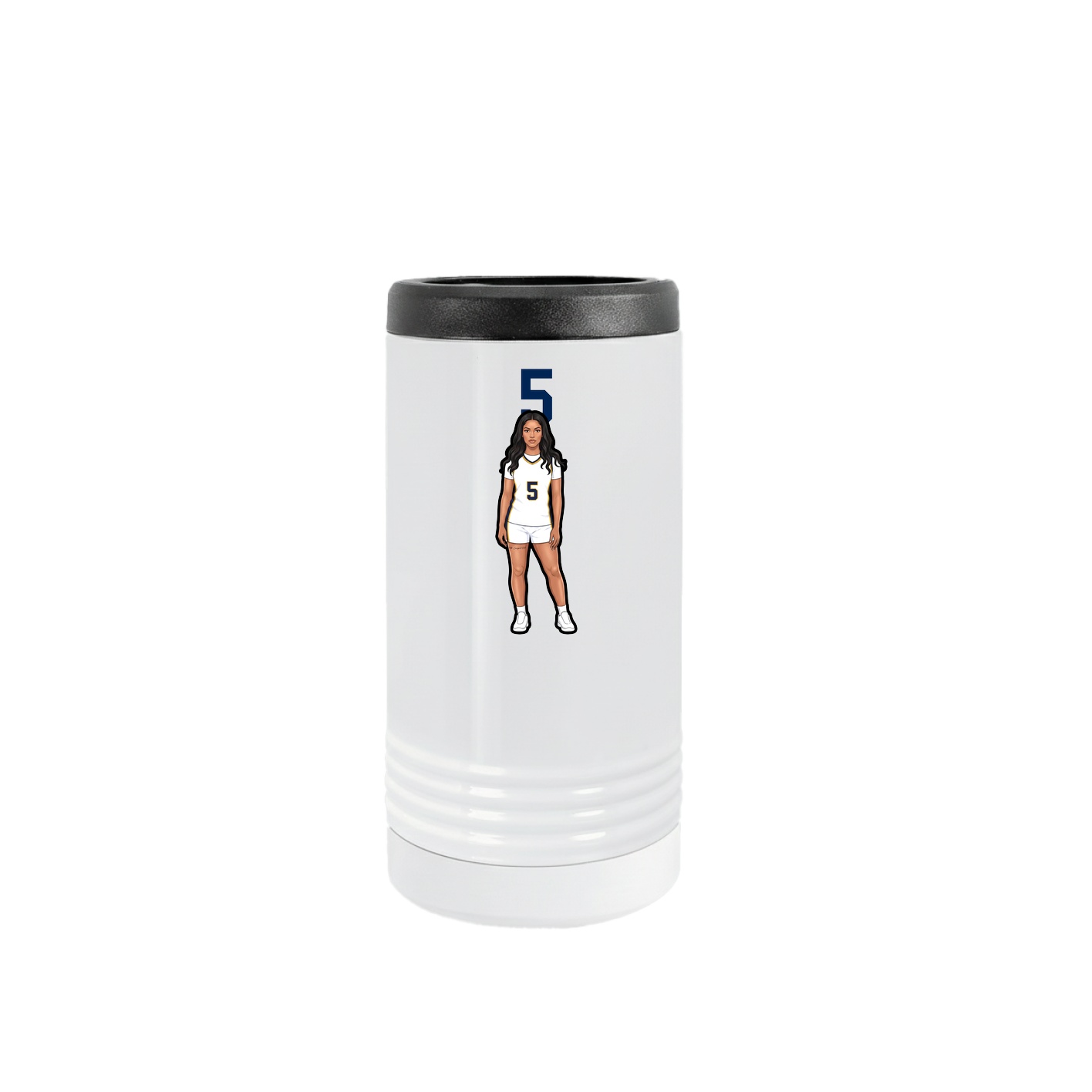 Slim Beverage Holder — Number Top in White
