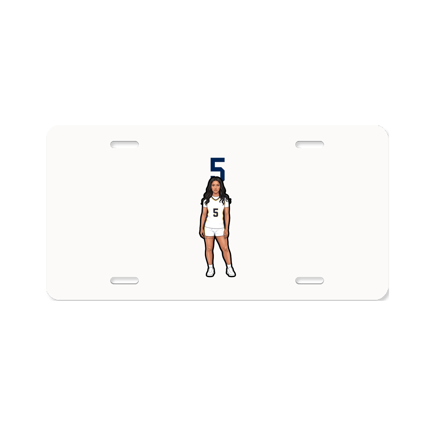 License Plate — Number Top in Classic