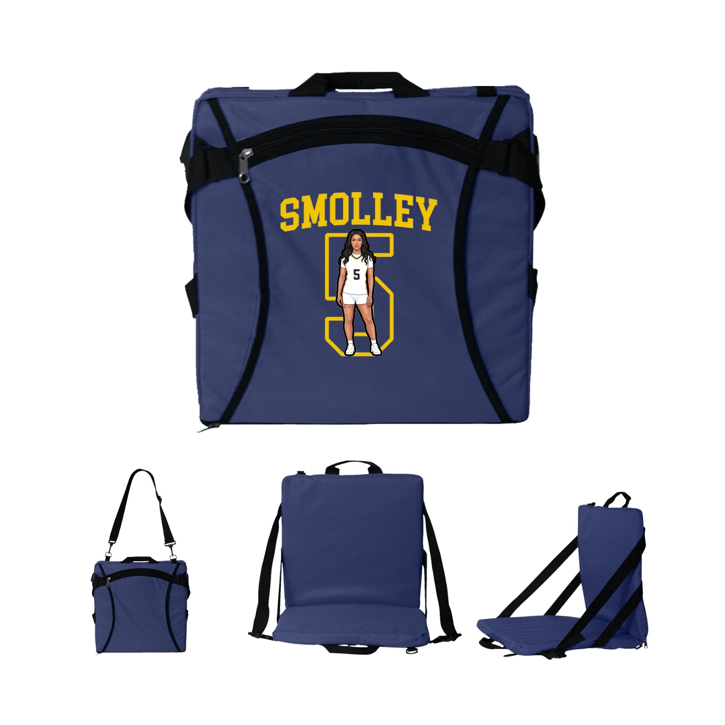 Folding Stadium Seat — Shirsey in Navy