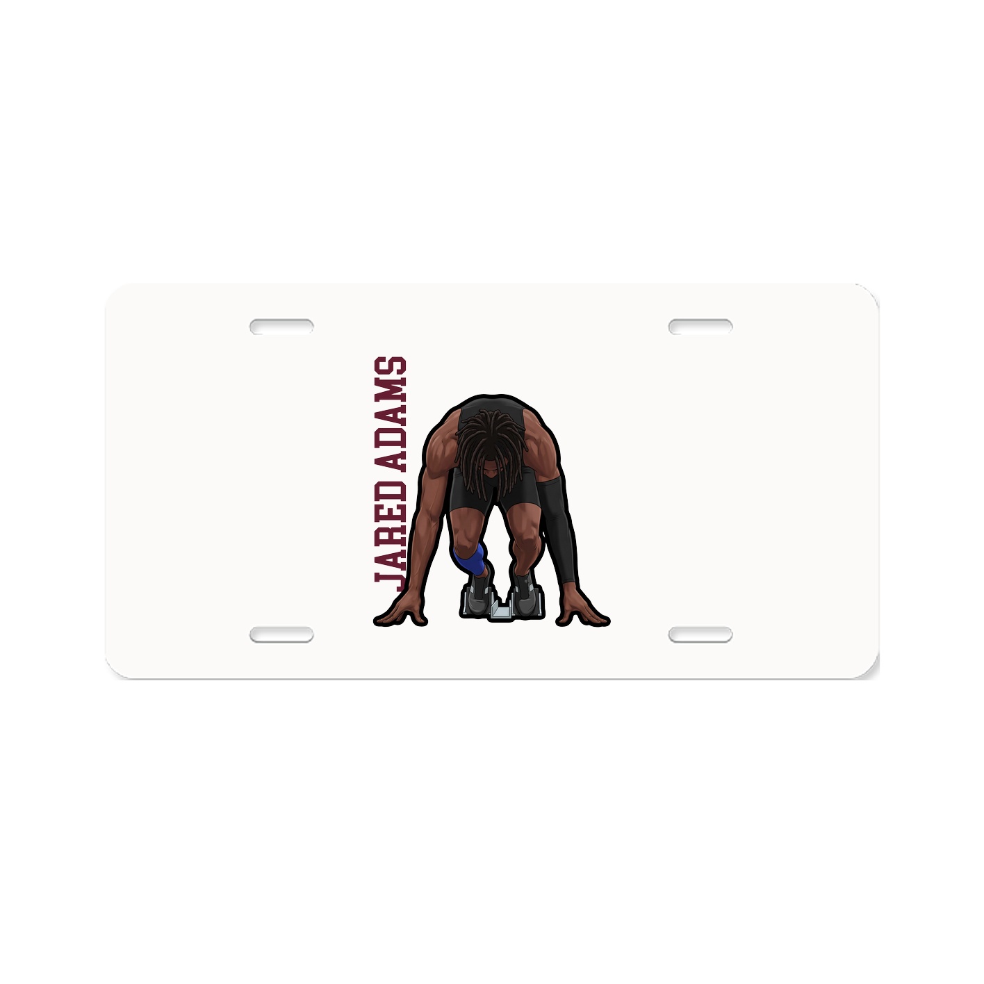 License Plate — Name Vertical in Classic