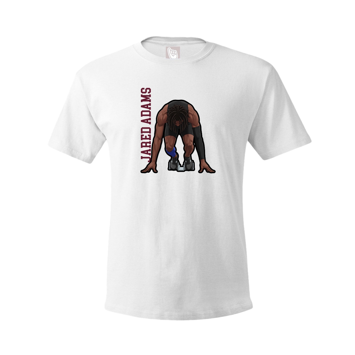 Tee — Name Vertical in White