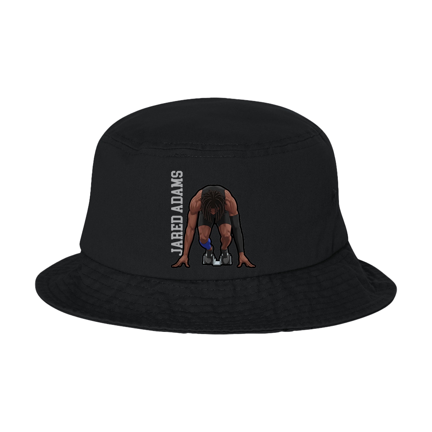 Bucket Cap — Name Vertical in Black