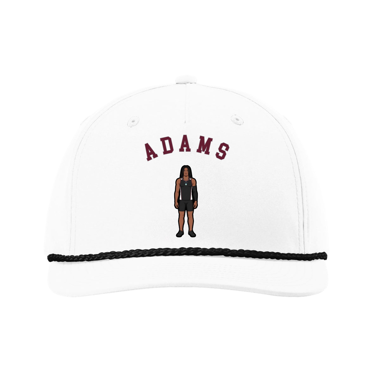 Five-Panel Classic Rope Cap — Shirsey Arch in White