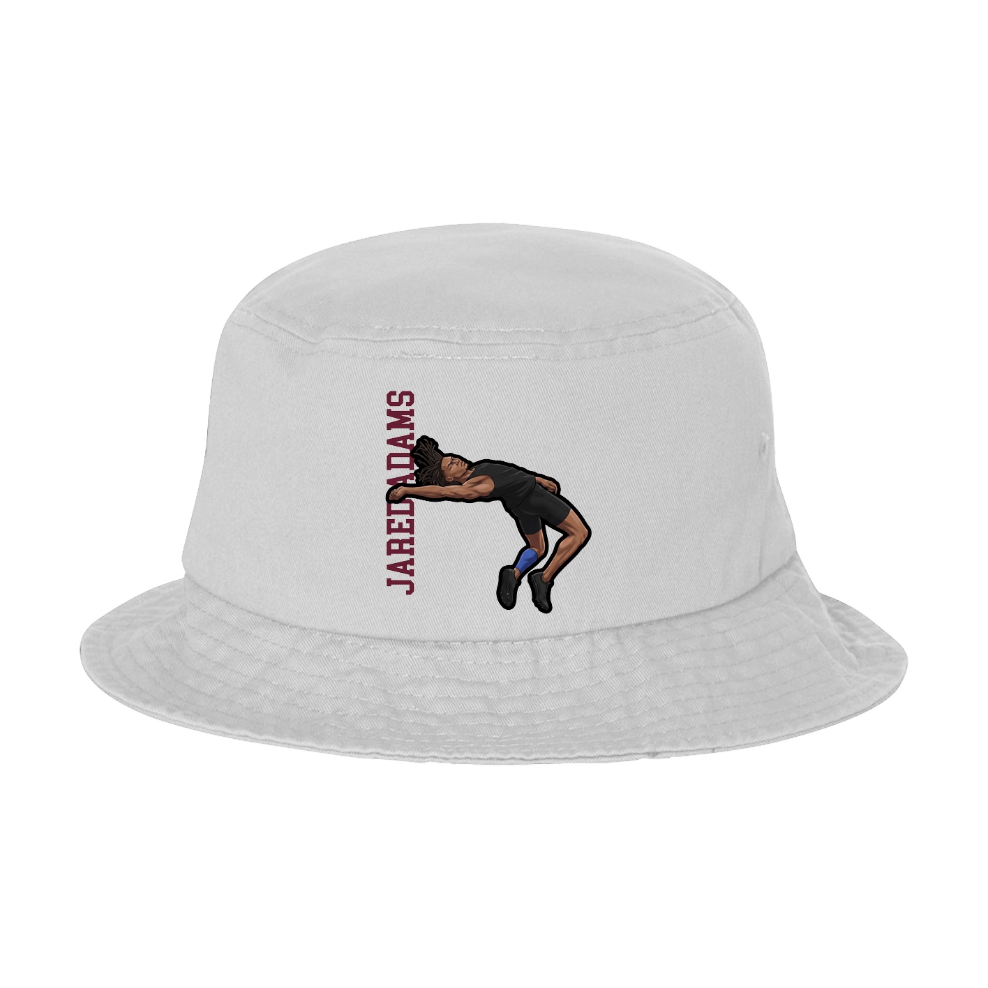 Bucket Cap — Name Vertical in White