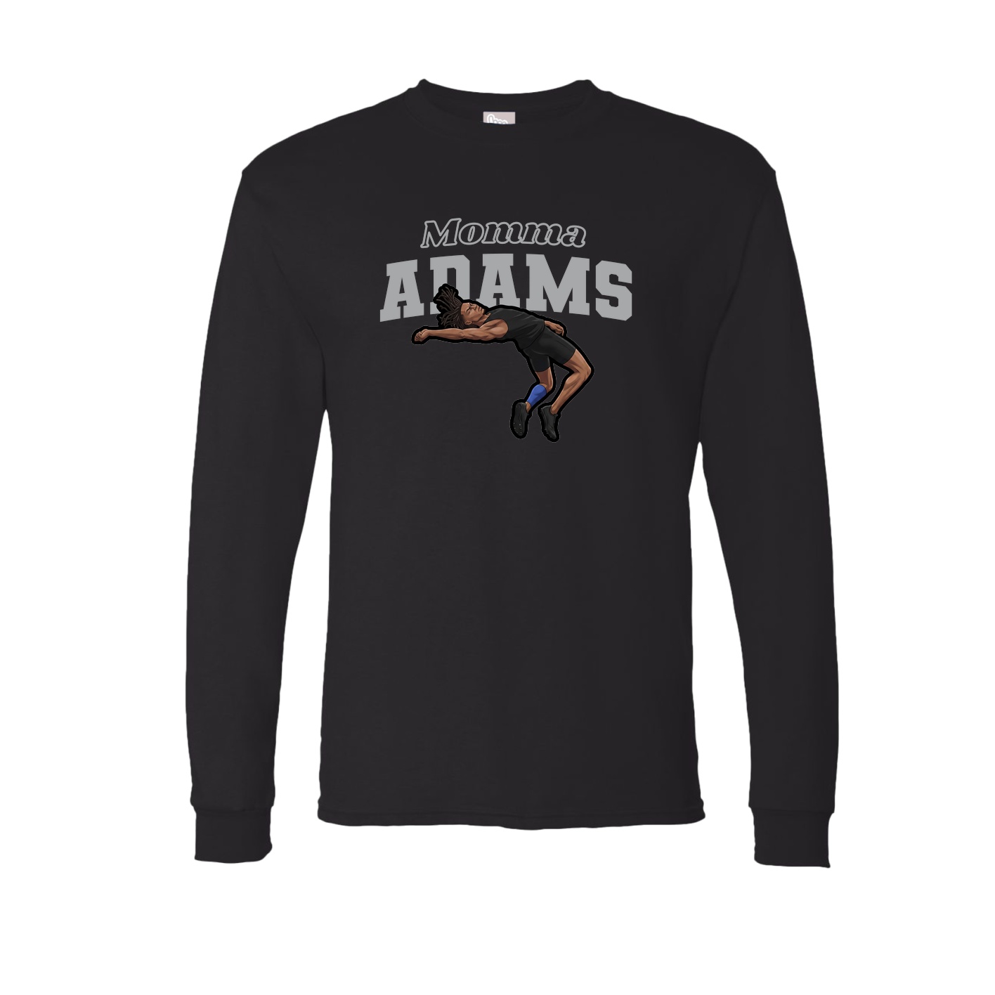 Long Sleeve Tee — Mothers Day Block in Black