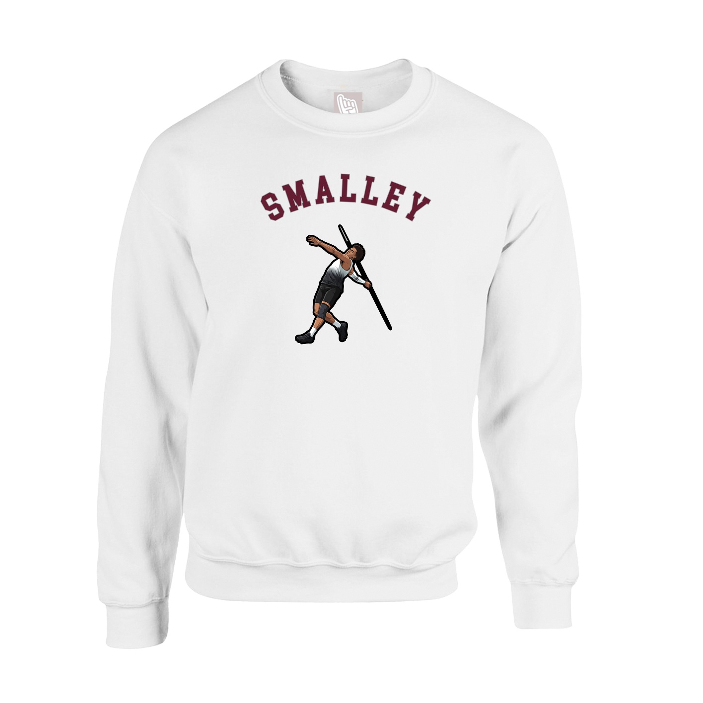 Fleece Crew — Shirsey Arch in White