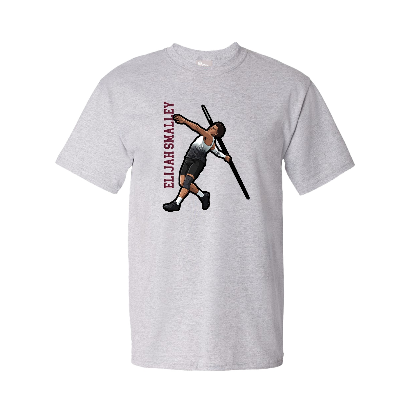 Tee — Name Vertical in Grey