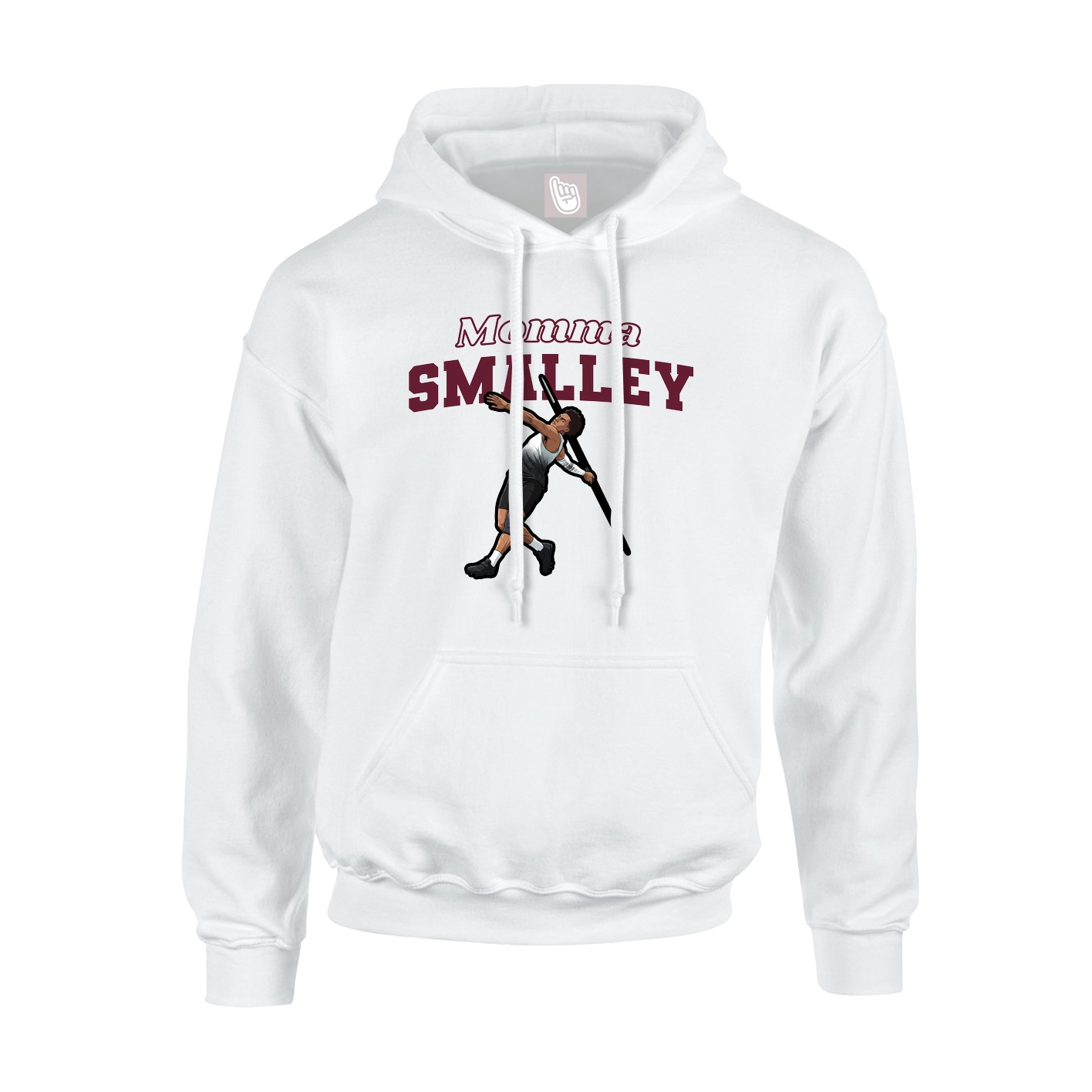 Youth Hoodie — Mothers Day Block in White