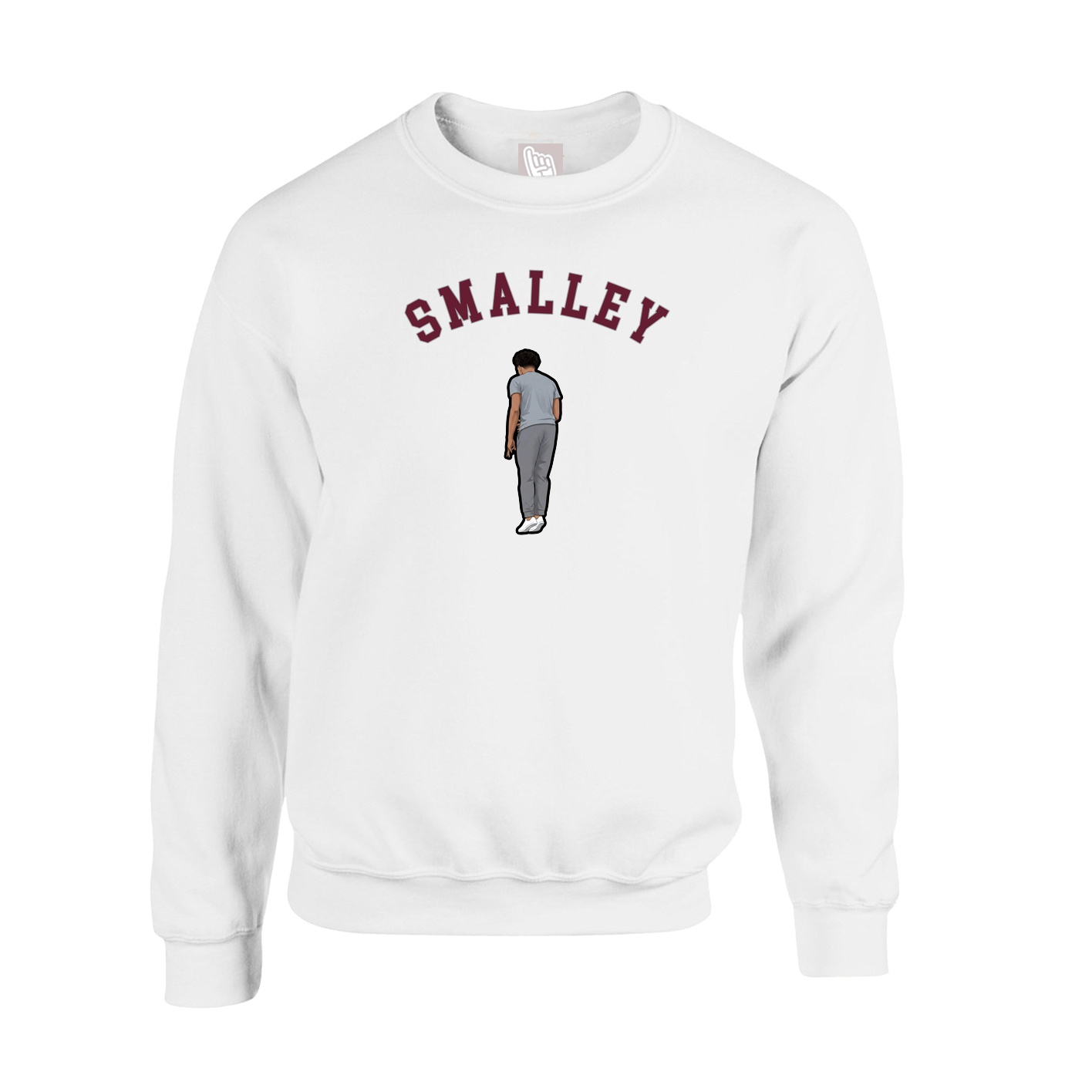 Fleece Crew — Shirsey Arch in White