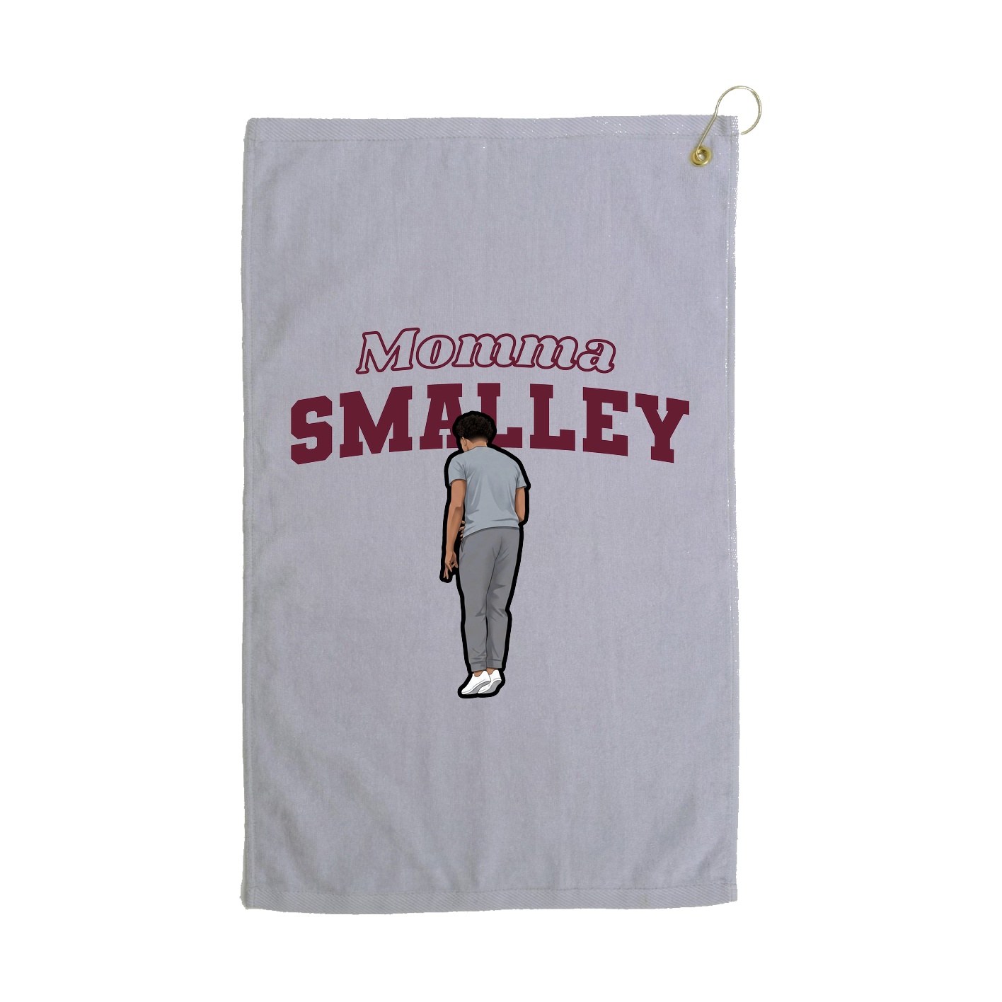 Golf Towel — Mothers Day Block in Grey