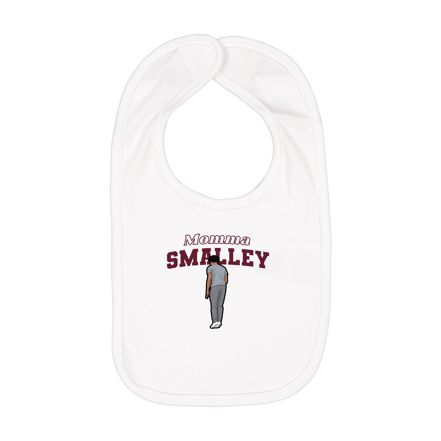 Infant Bib — Mothers Day Block in White