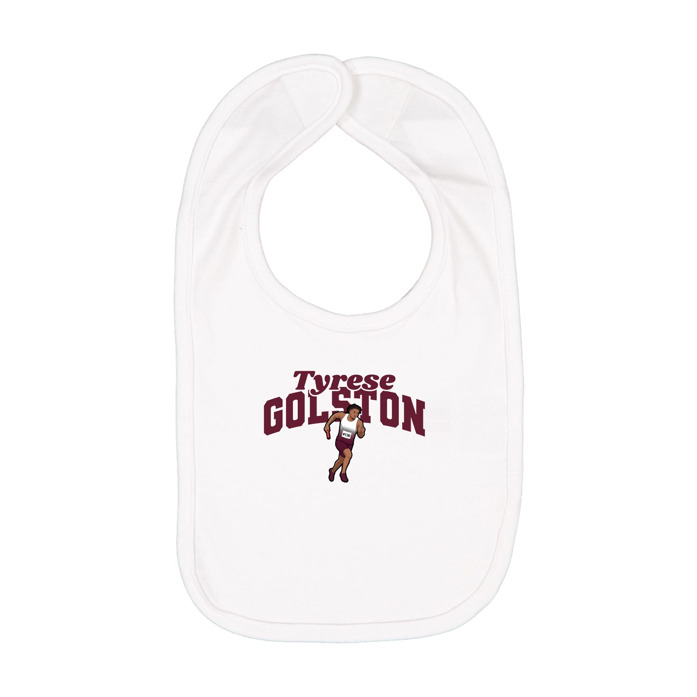 Infant Bib — Signature Arch in White