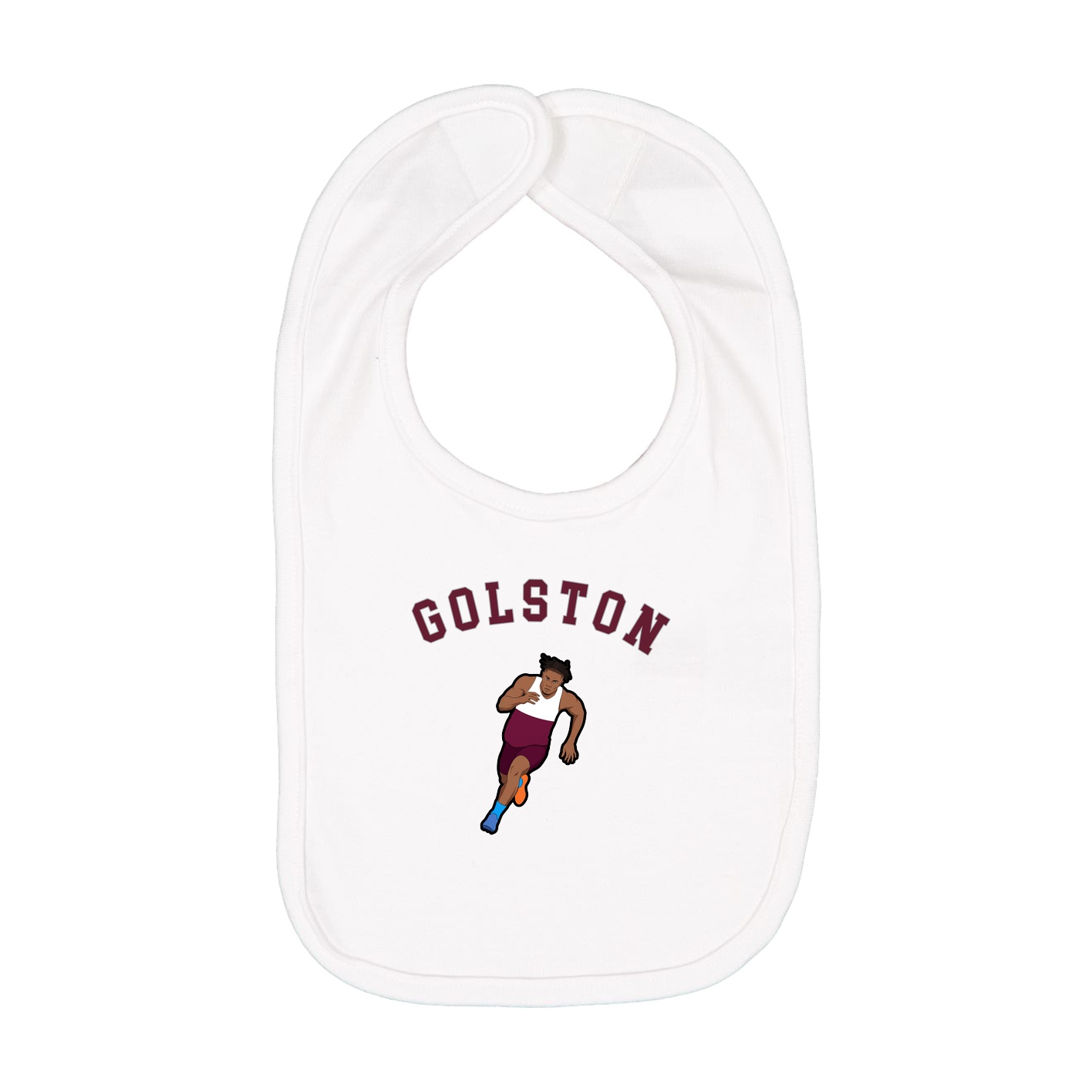 Infant Bib — Shirsey Arch in White
