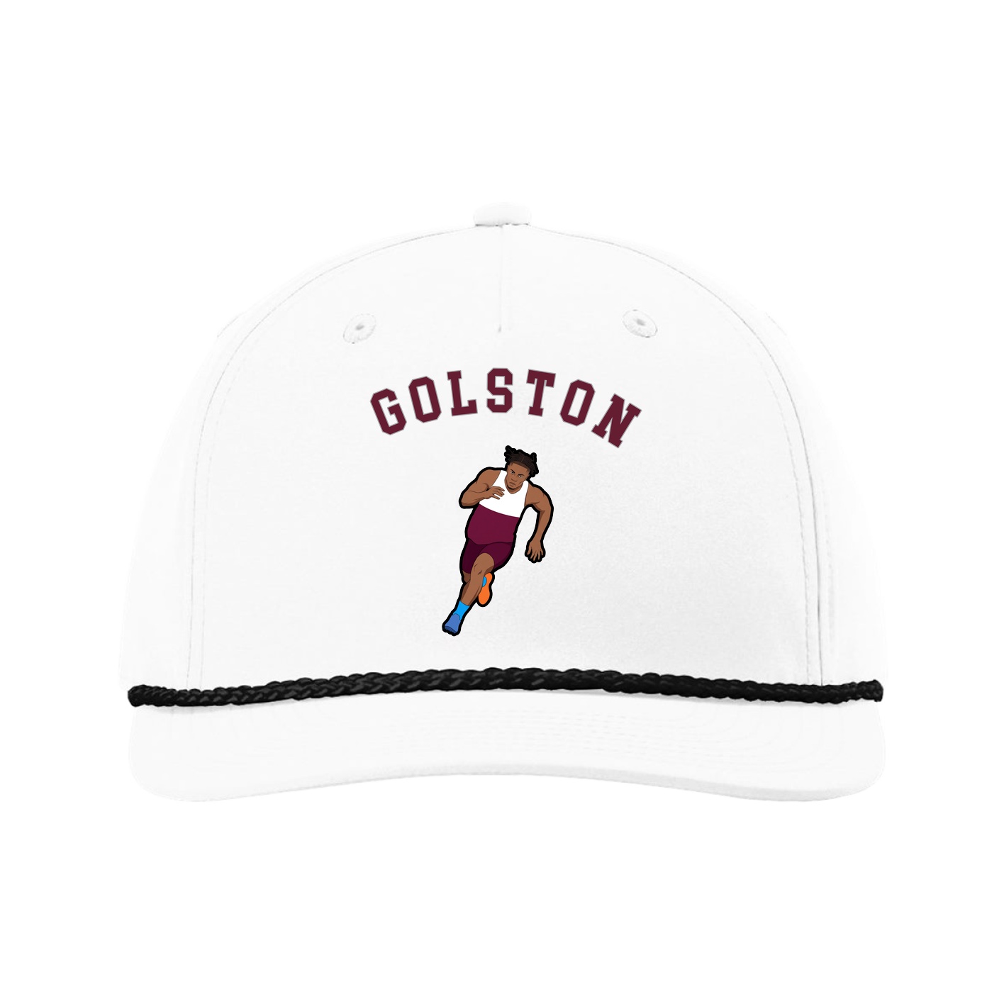 Five-Panel Classic Rope Cap — Shirsey Arch in White