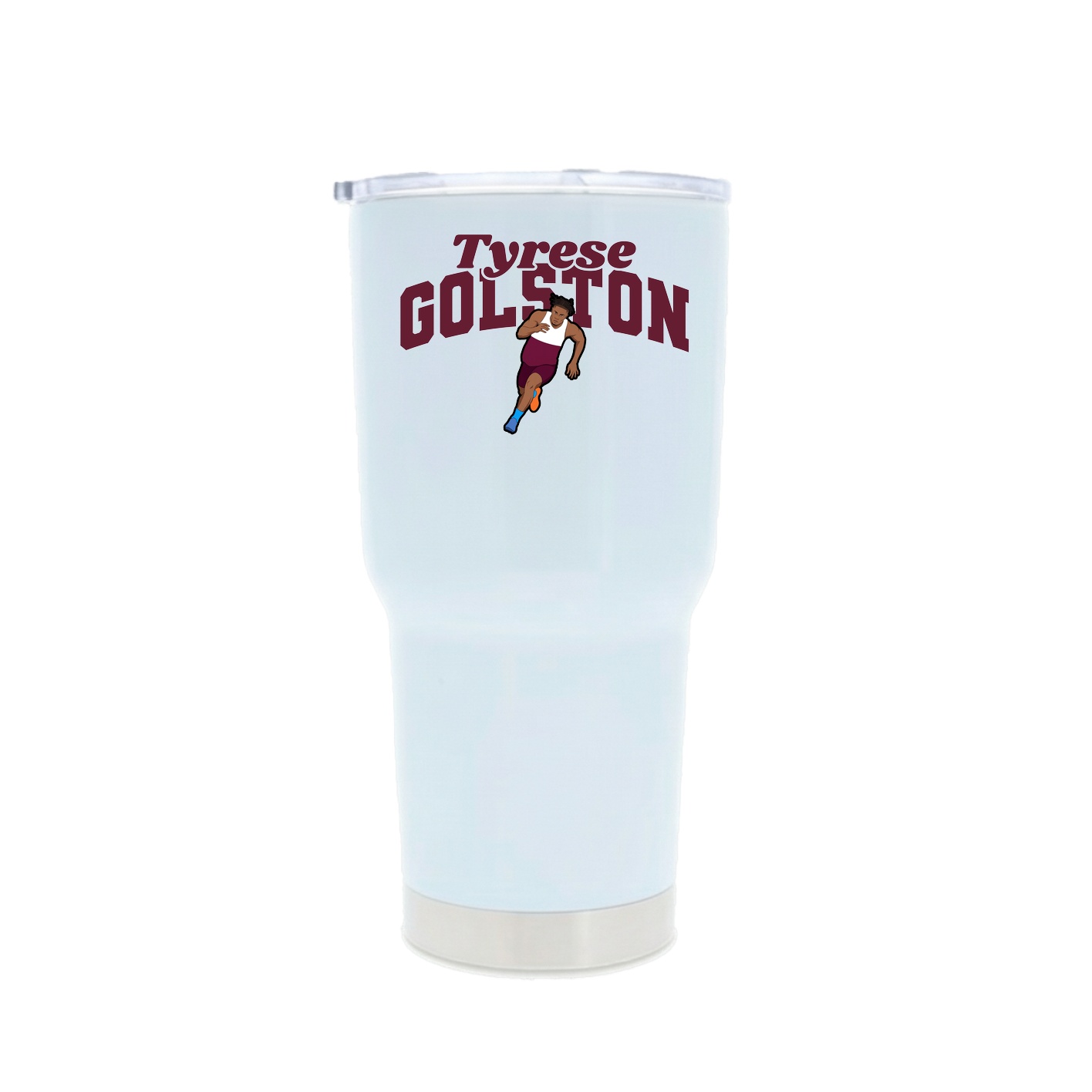 30oz Stainless Steel Tumbler — Signature Arch in White