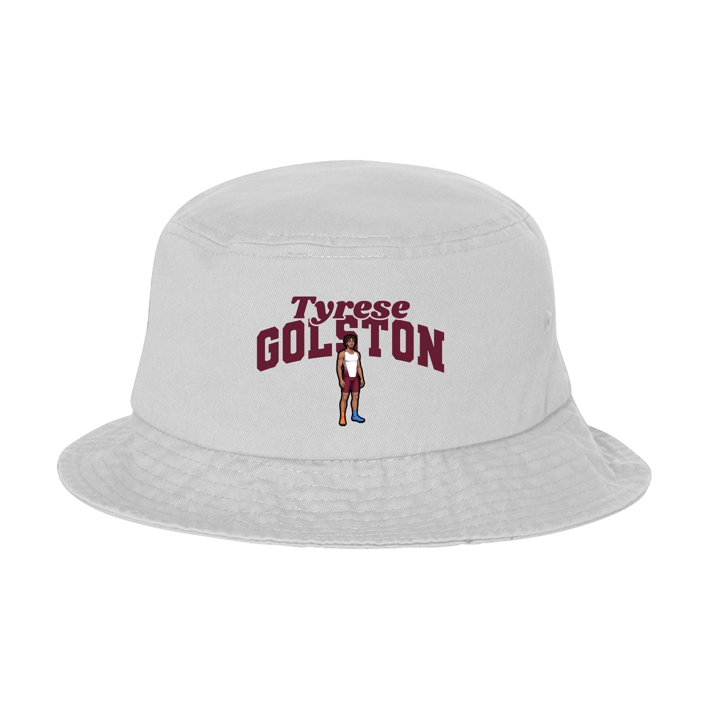 Bucket Cap — Signature Arch in White
