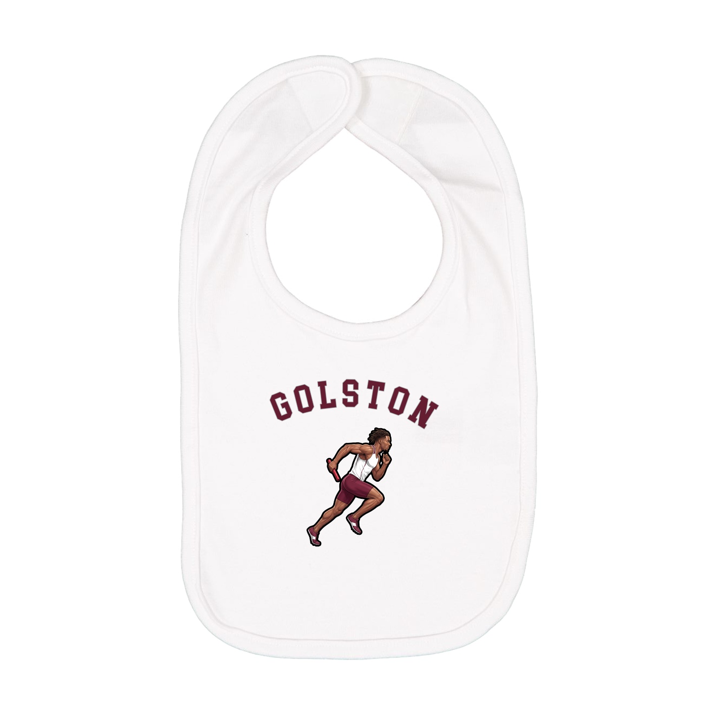Infant Bib — Shirsey Arch in White