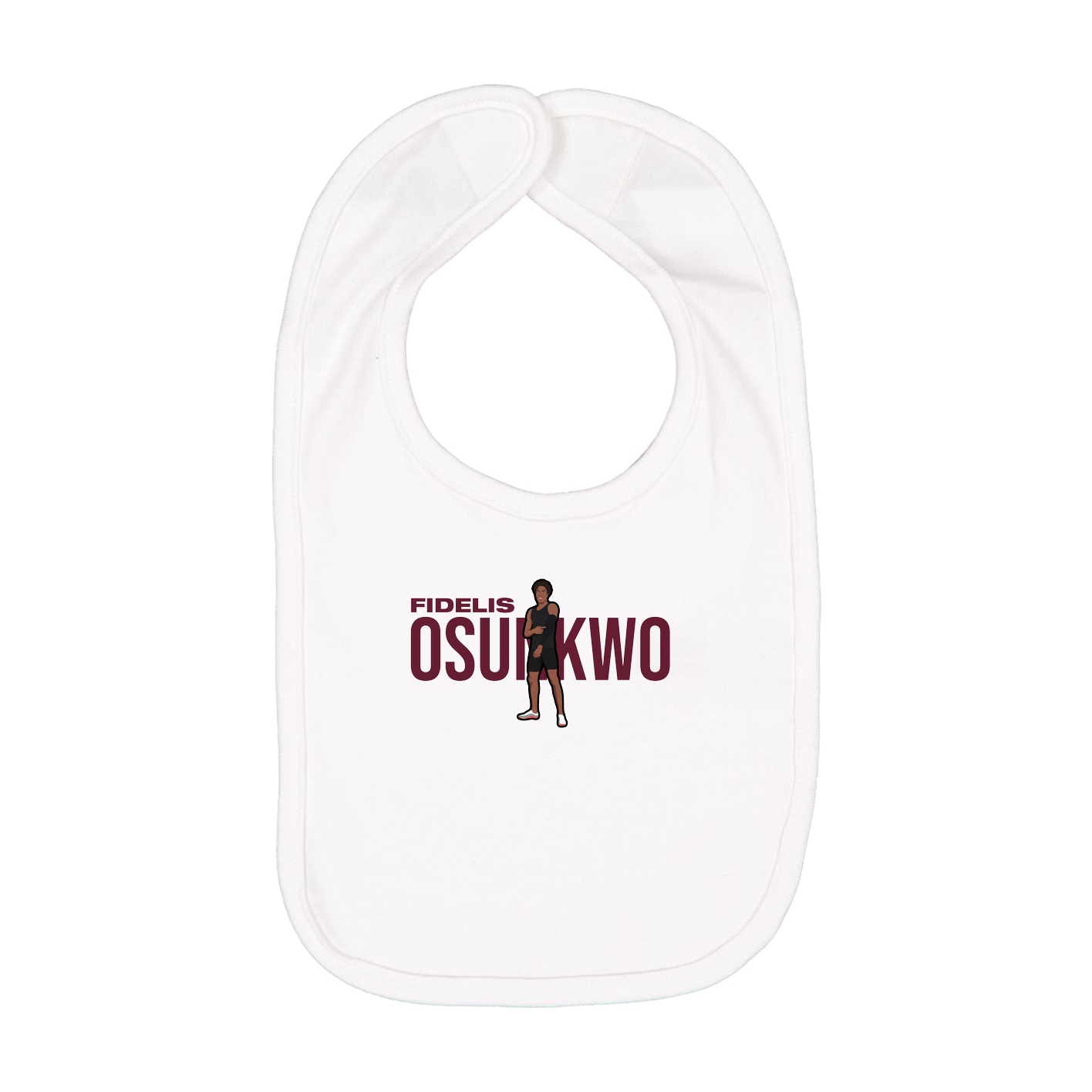 Infant Bib — Player Name in White