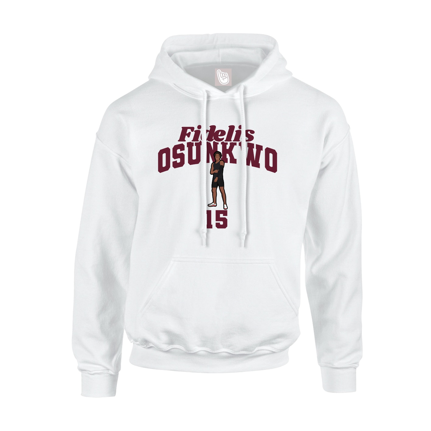 Hoodie — Signature Arch in White