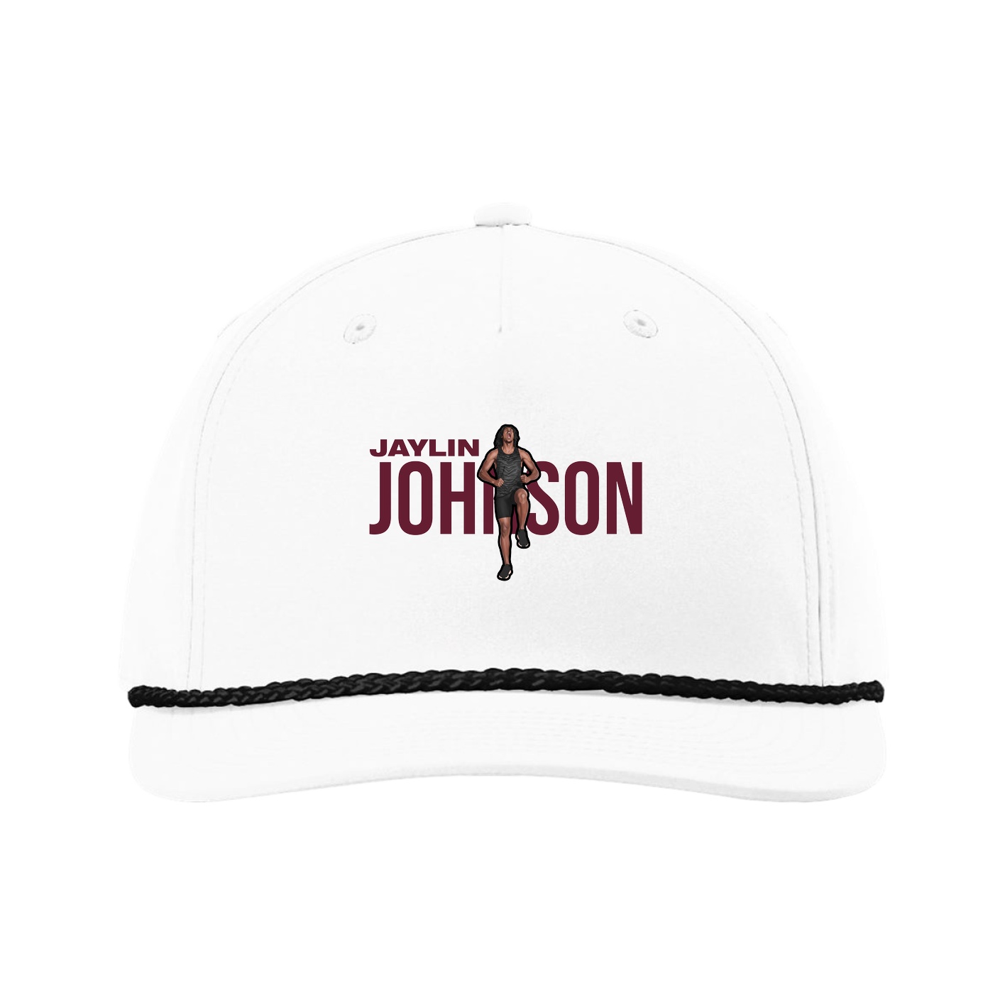 Five-Panel Classic Rope Cap — Player Name in White