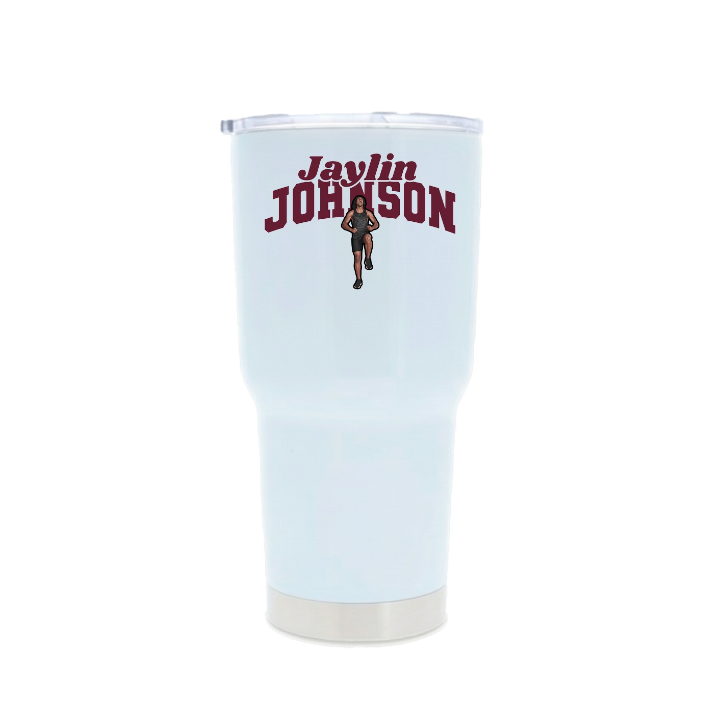 30oz Stainless Steel Tumbler — Signature Arch in White