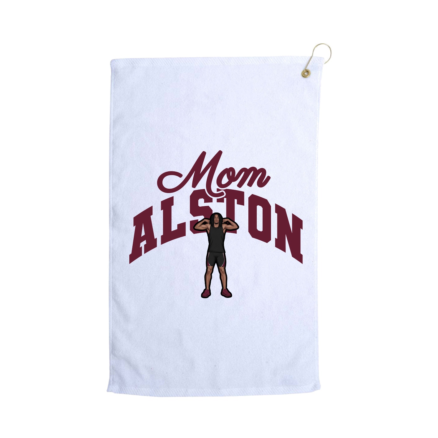Golf Towel — Mothers Day Arch in White
